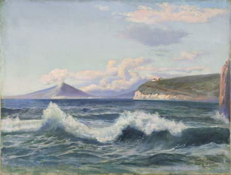 Amandus Adamson Bay of Naples oil painting picture